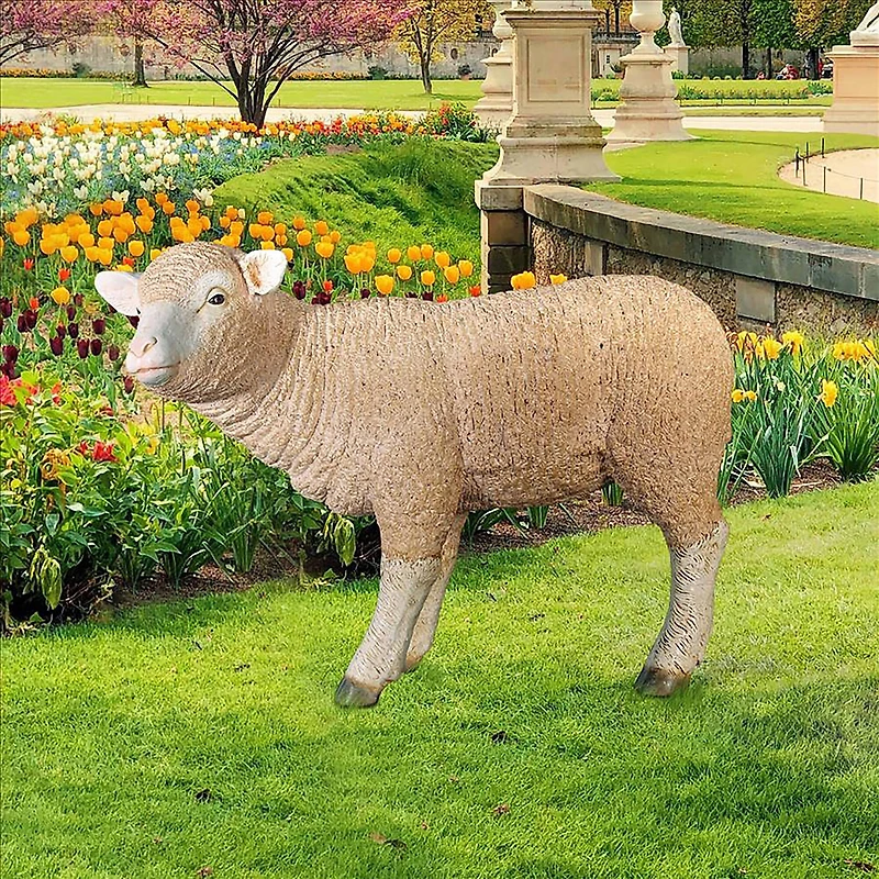 Design Toscano 24.5" Merino Ewe Life-Size Standing Lamb Statue