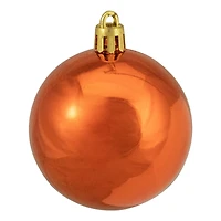 24ct. 2.5" Orange 4-Finish Shatterproof Christmas Ball Ornaments