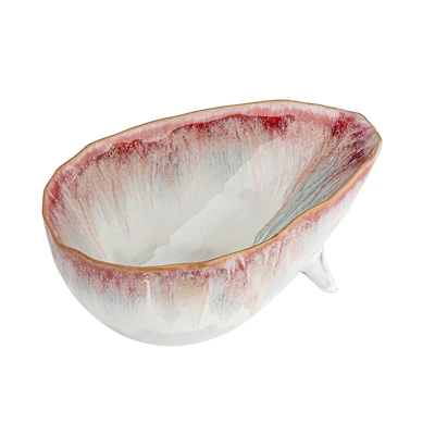 Hello Honey® 6.5" Berry Stoneware Footed Bowl