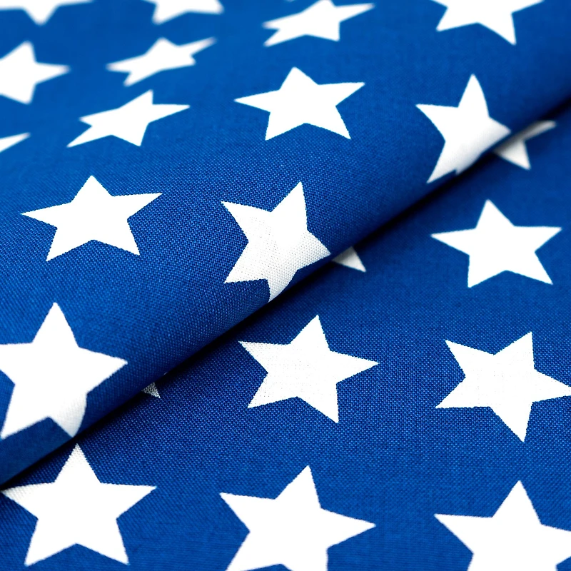 SINGER Patriotic Navy Stars Cotton Fabric