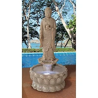 Design Toscano 2.7ft. Earth Witness Buddha Illuminated Garden Fountain