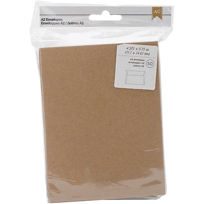 American Crafts™ A2 Kraft Envelopes, 50ct.