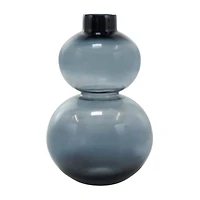 Black Ombre Bubble Glass Vase Set