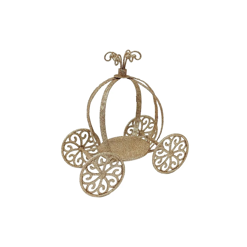 7.75" Gold Metal Pumpkin Cart Tabletop Décor by Ashland®