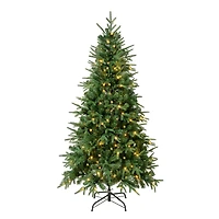 6ft. Pre-Lit Feel-Real® Duxbury Artificial Christmas Tree, Warm White LED Lights