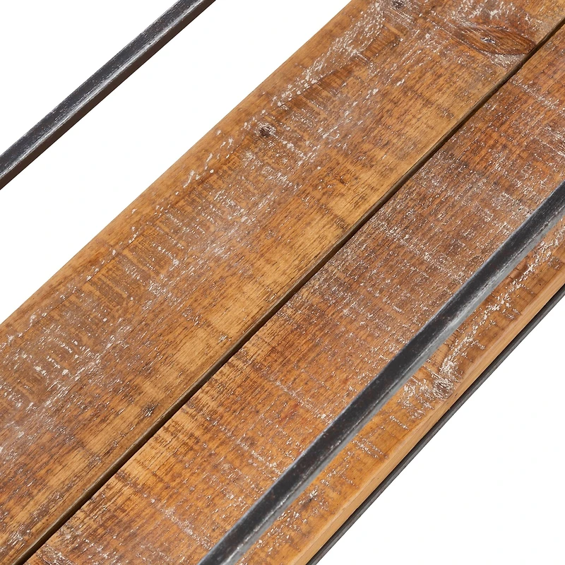 Honey Can Do Floating Decorative Metal & Wood Wall Shelves Set