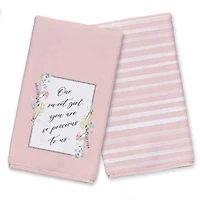 Script Florals Precious to Us 16" x 25" Towel Set
