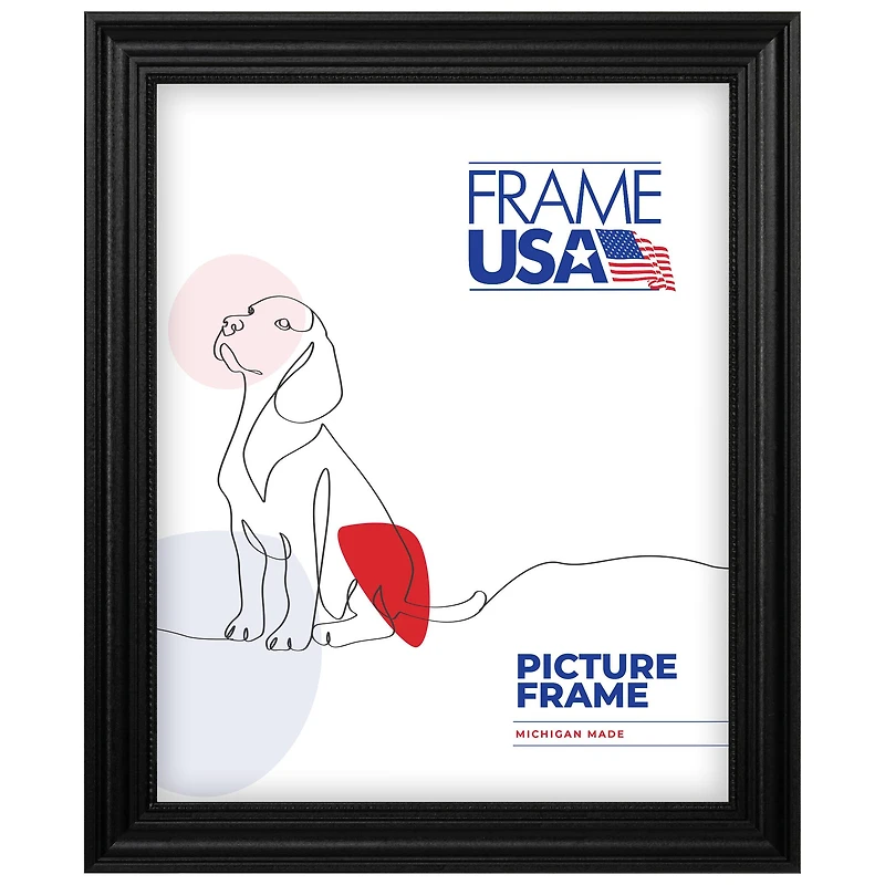 Frame USA Boardroom Black with Black Bead Single Image Picture Frame