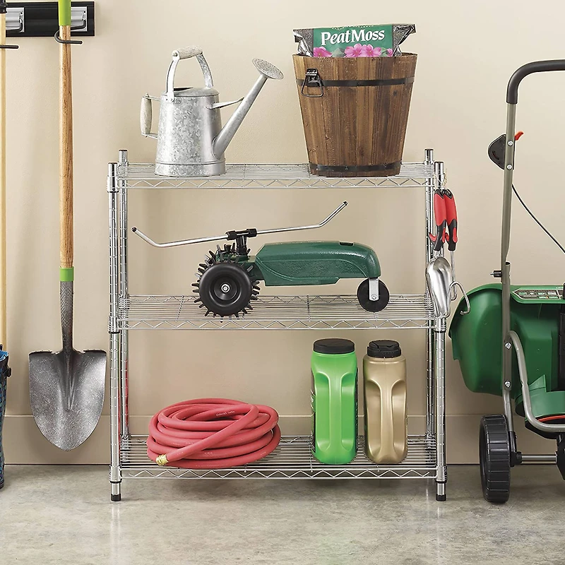 Whitmor 3-Tier Supreme Wide Chrome Shelves