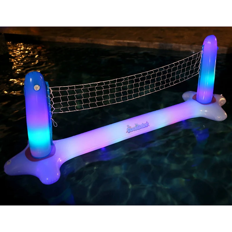 PoolCandy 8.75ft. Giant Floating Illuminated Volleyball LED Game Set