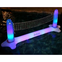 PoolCandy 8.75ft. Giant Floating Illuminated Volleyball LED Game Set