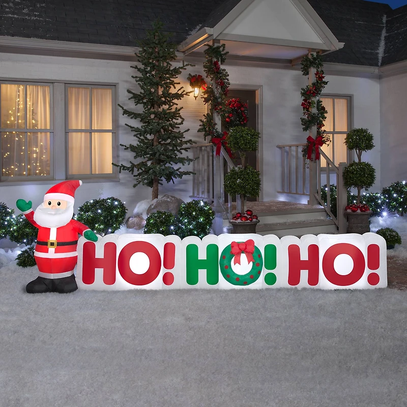 11.5ft. Airblown® Inflatable Christmas Santa & Ho! Ho! Ho! Sign