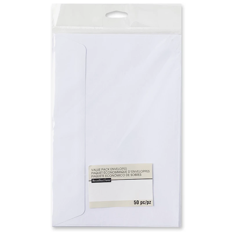 White Envelopes by Recollections™, 6" x 9"