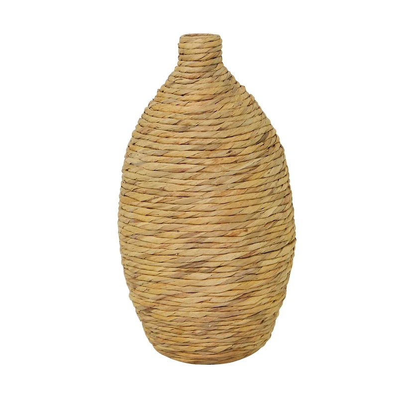The Novogratz Brown Seagrass Bohemian Vase, 12" x 12" x 22"