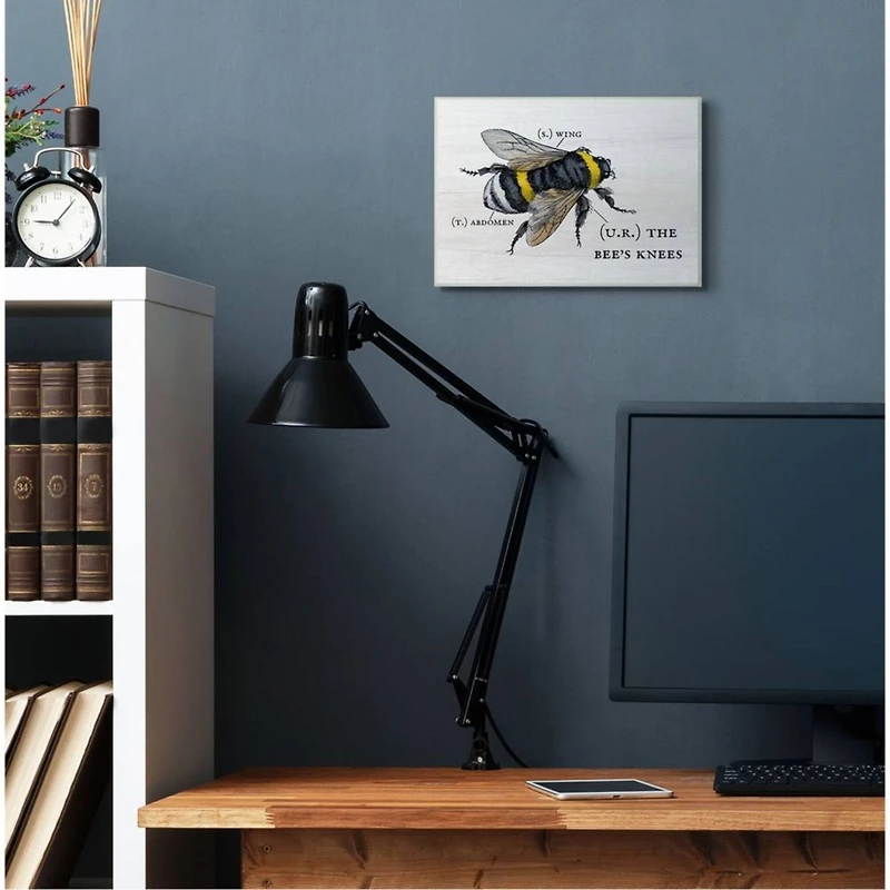 Stupell Industries Anatomy of Honey Bee Pun Wall Art
