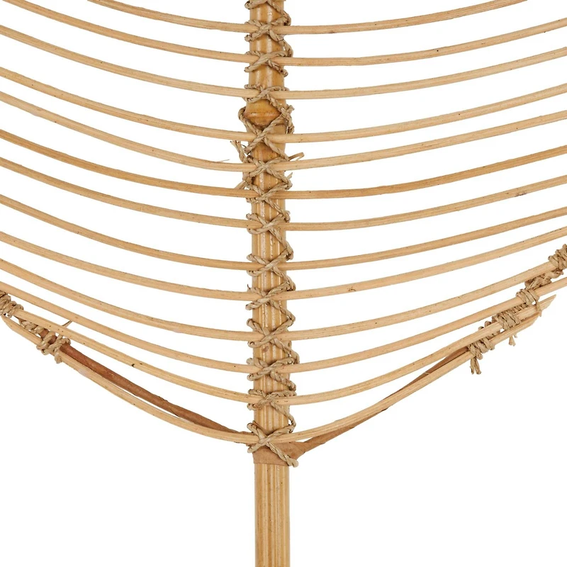 79" Brown Rattan Leaf Handmade Palm Leaf