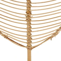 79" Brown Rattan Leaf Handmade Palm Leaf