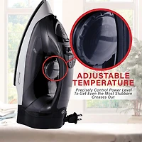 Brentwood 1,200W Nonstick Steam Iron with Retractable Cord
