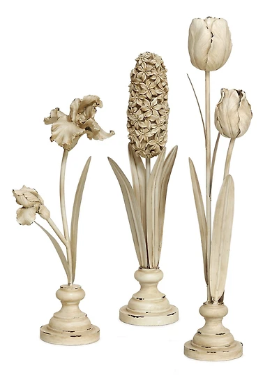 Beige Standing Flowers Set