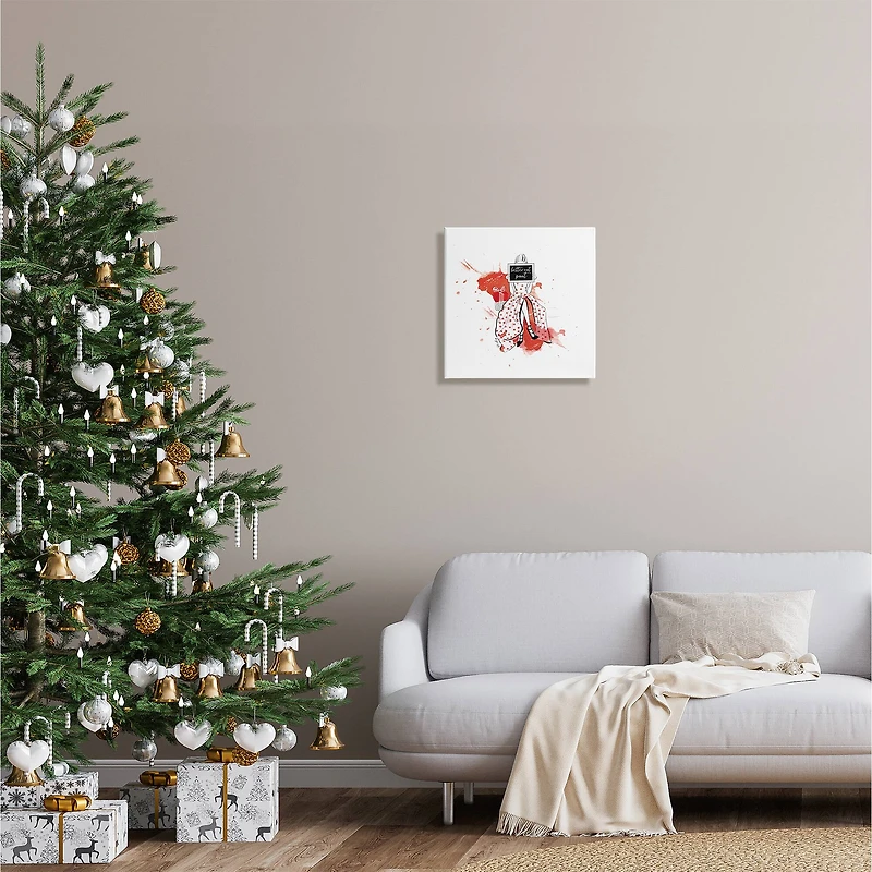 Stupell Industries Better Not Pout Holiday Fashion Canvas Wall Art