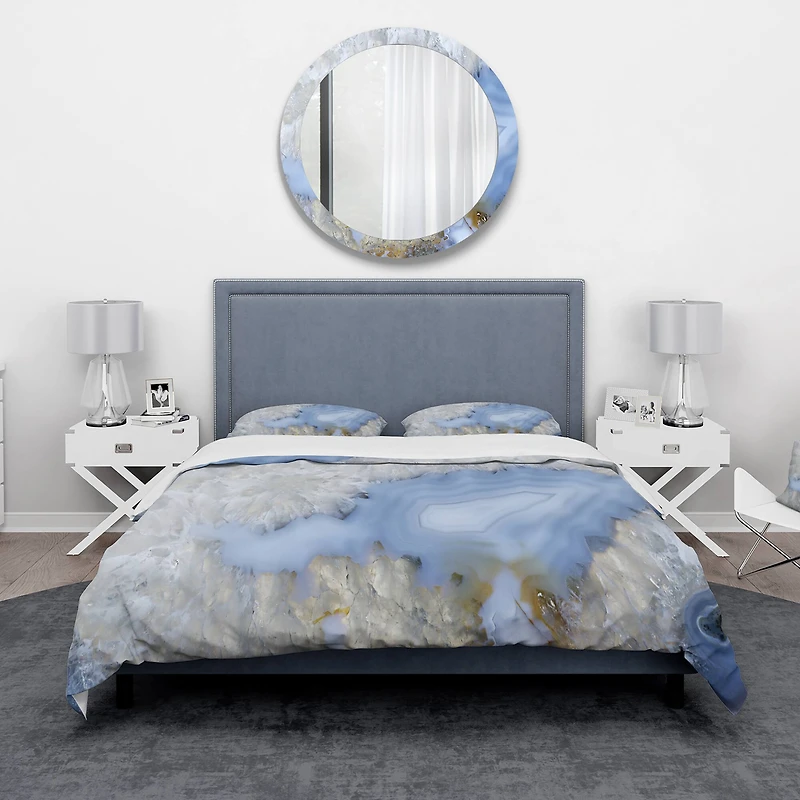 Designart 'Blue agate' Stone Bedding Set