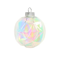 3.25" Clear Iridescent DIY Plastic Prism Ball Ornament by Make Market®