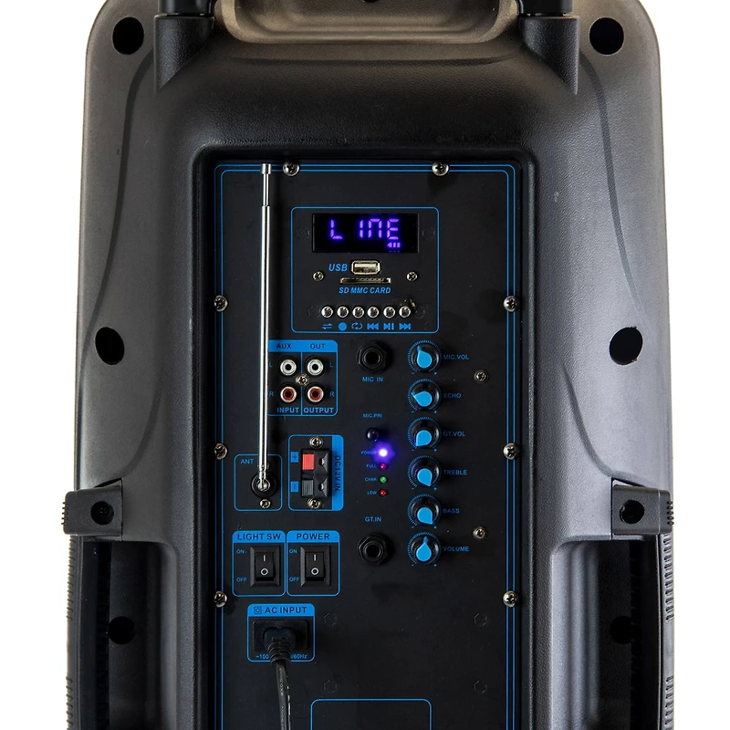 beFree Sound Double 10" Subwoofer Portable Bluetooth Party PA Speaker