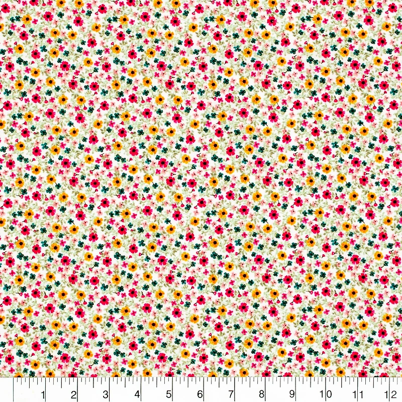 12 Pack: Floral Printed Fabric Bundle by Loops & Threads™