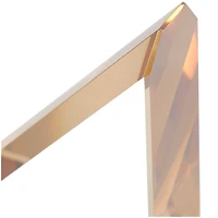 6" Gold Crystal Geometric Pyramid Shaped Bookends Set