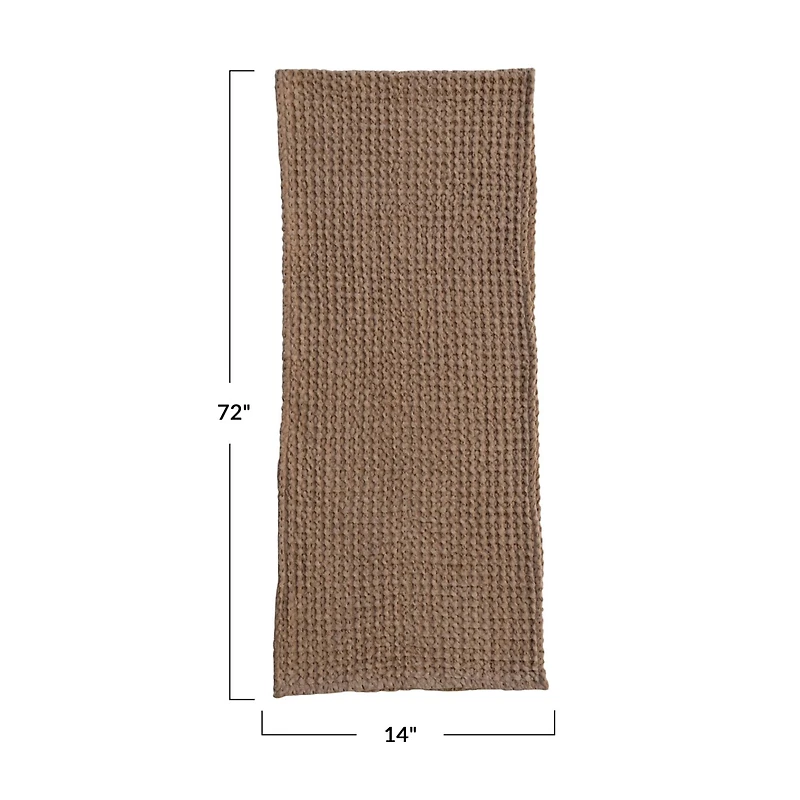 Hello Honey® 6ft. Brown Waffle Weave Cotton Table Runner