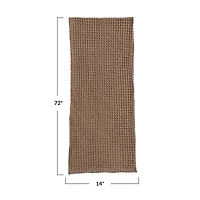 Hello Honey® 6ft. Brown Waffle Weave Cotton Table Runner