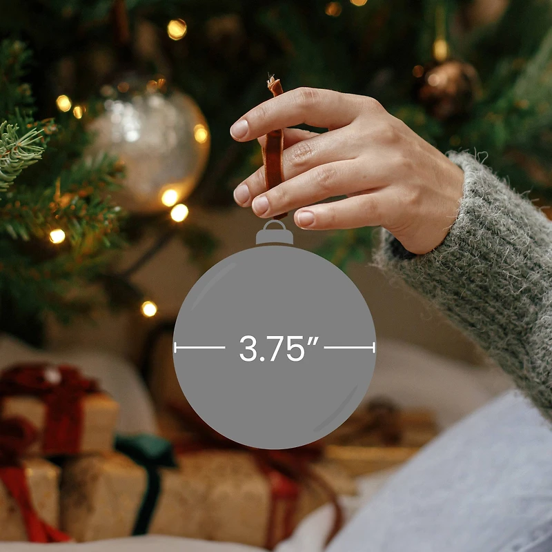 9ct. 3.75" Silver 3-Finish Glass Ball & Onion Ornaments