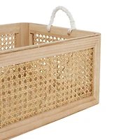 Brown Rattan Woven Storage Basket Set, 3ct.