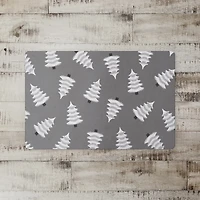 White & Black Trees Floor Mat