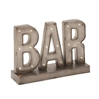 The Novogratz 16'' Brown Tin Industrial BAR Sign