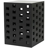 18" Black Wood Accent Table