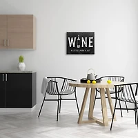 Stupell Industries Wine A Little Laugh A Lot Bottle Typography Canvas Wall Art