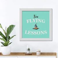 Flying Lesson White Framed Print Wall Art