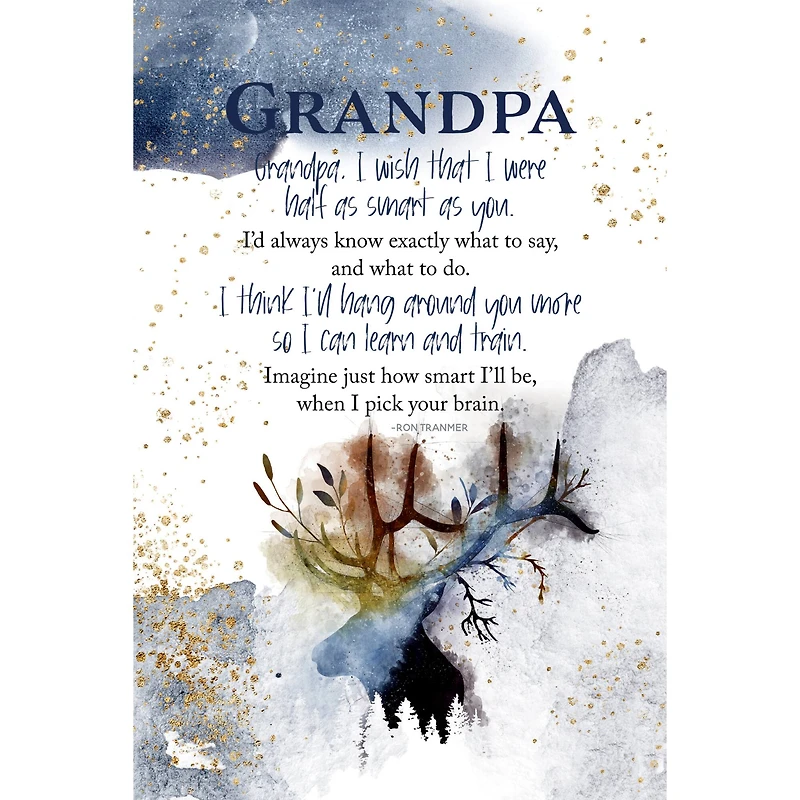 Grandpa I Wish Inspirational Wood Plaque