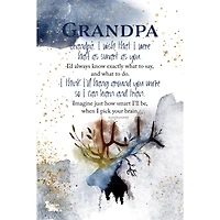 Grandpa I Wish Inspirational Wood Plaque
