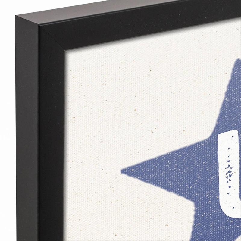 USA All Day Black Framed Canvas