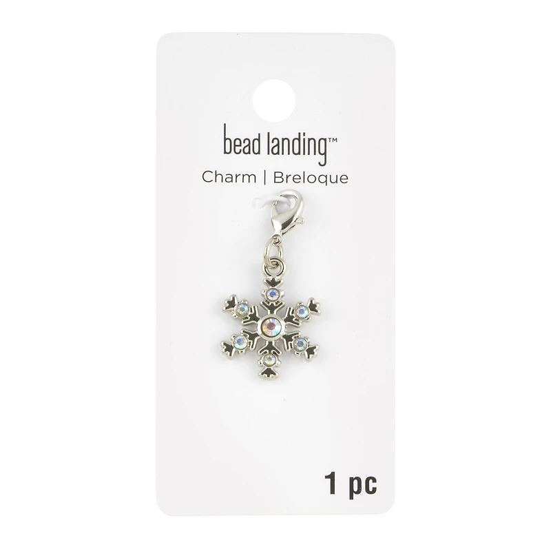 Rhodium Snowflake Charm by Bead Landing™