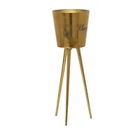 Gold Modern Wine Holder, 10" x 10" x 28"