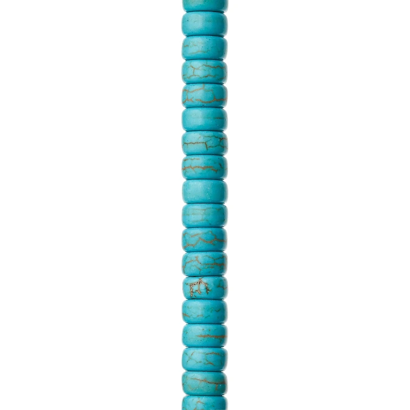 12 Pack: Turquoise Dyed Howlite Heishi Beads, 8mm by Bead Landing™