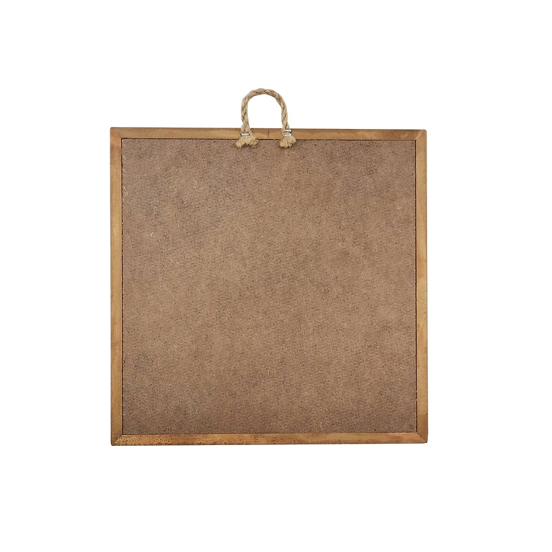 8" x 8" White Plaque with Brown Frame by Make Market®