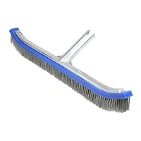 18" Blue Stainless Steel Concrete Pool Floor & Wall Algae Brush Head