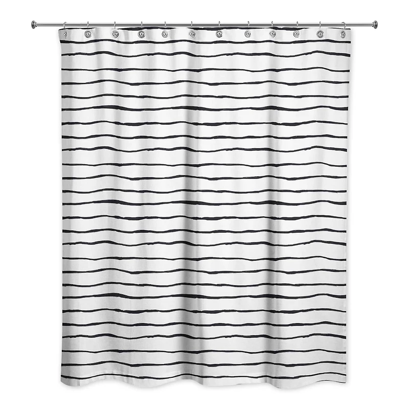 Painted Stripes 71" x 74" Shower Curtain