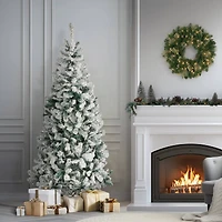 6ft. Unlit Acacia Flocked Artificial Christmas Tree