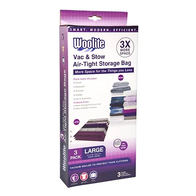 Woolite Air-Tight Large Vacuum Storage Bags, 3ct.