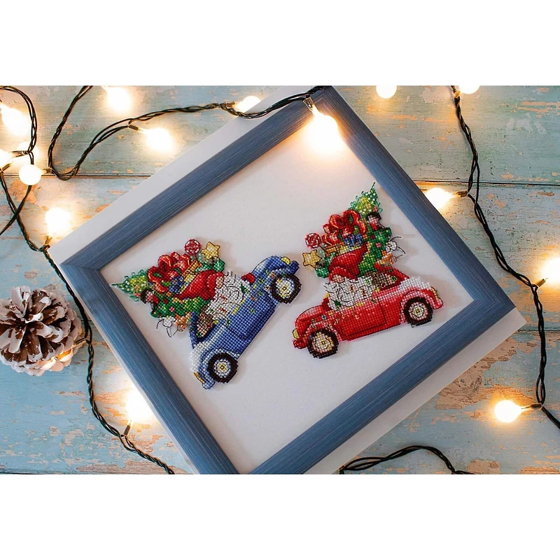 Luca-s The Gift Car Plastic Canvas Counted Cross Stitch Kit